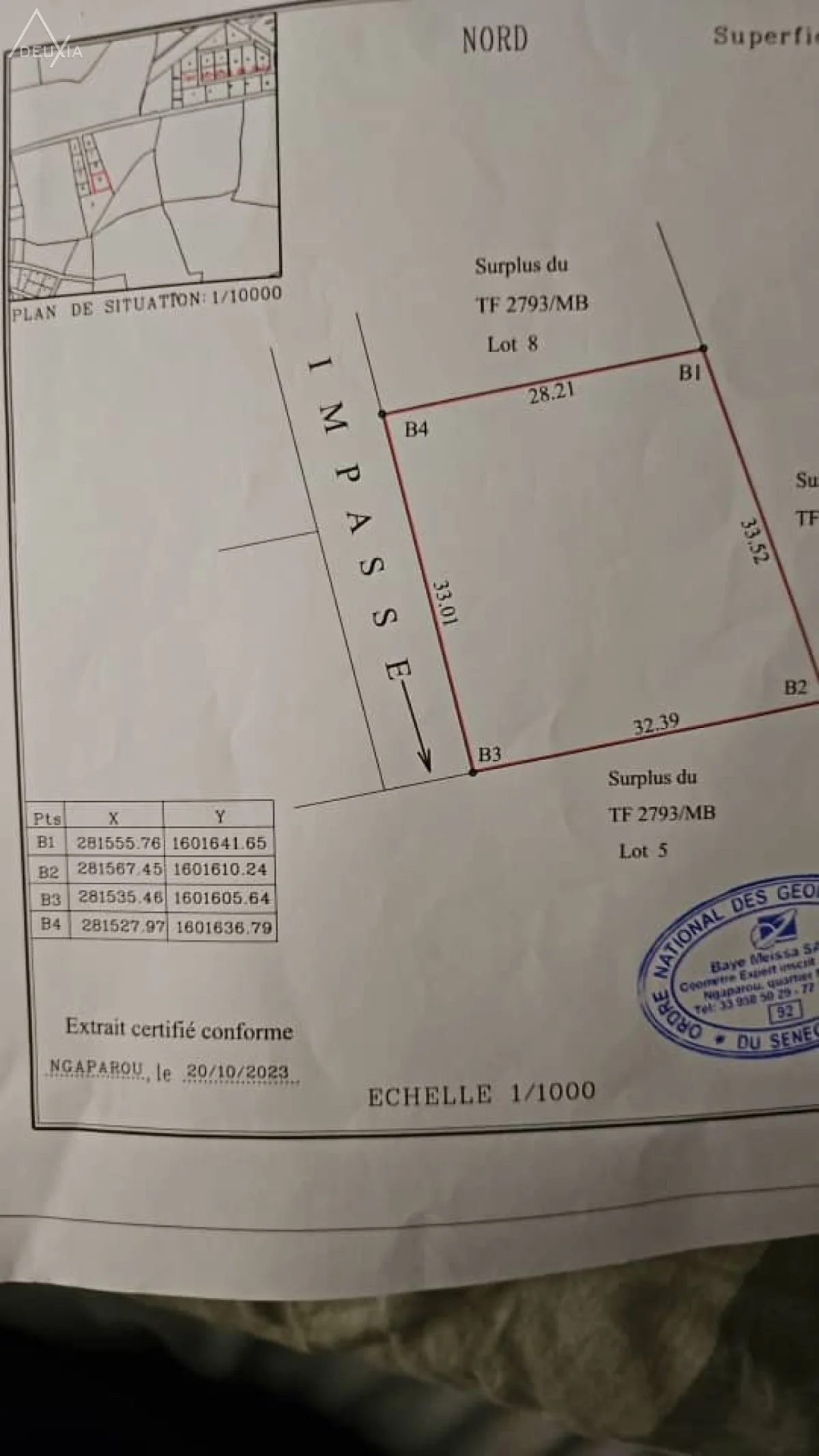Terrain à Nguering en vente