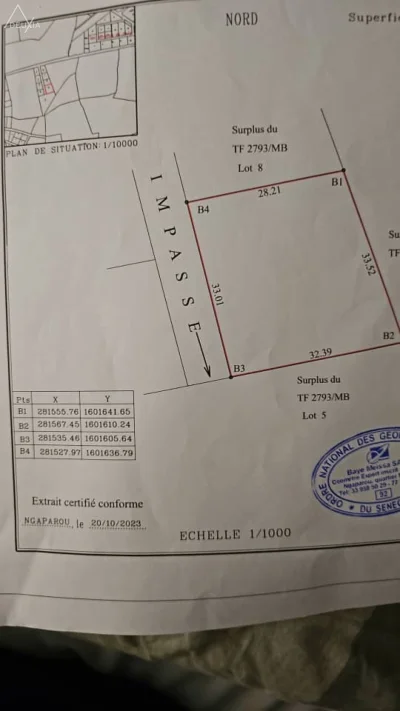 Terrain à Nguering en vente — réf. NGR220T