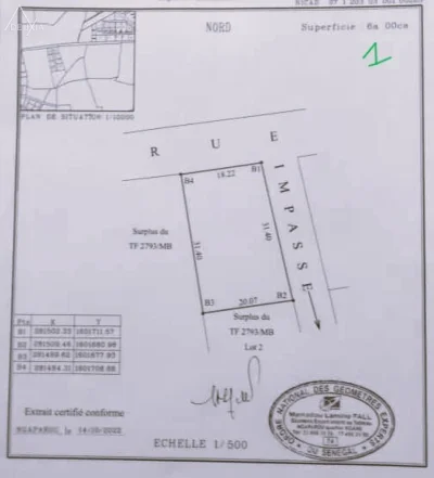 Terrain à Nguering en vente — réf. NGR500T