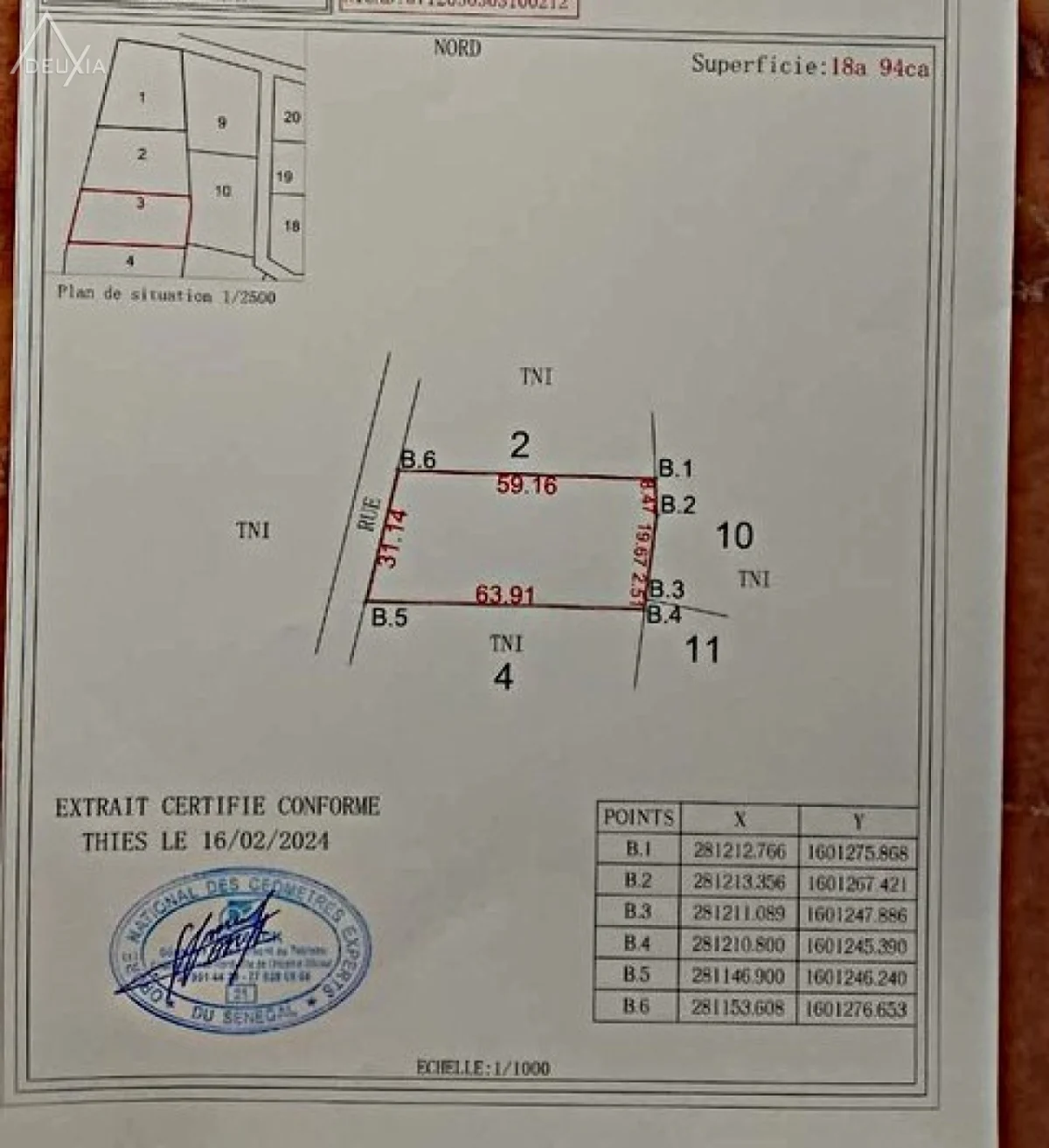 Terrain à Nguering en vente